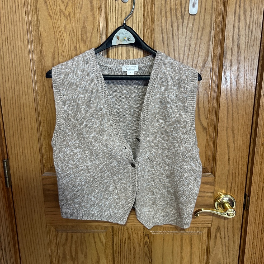 Christopher & Banks Light Brown Sweater Vest